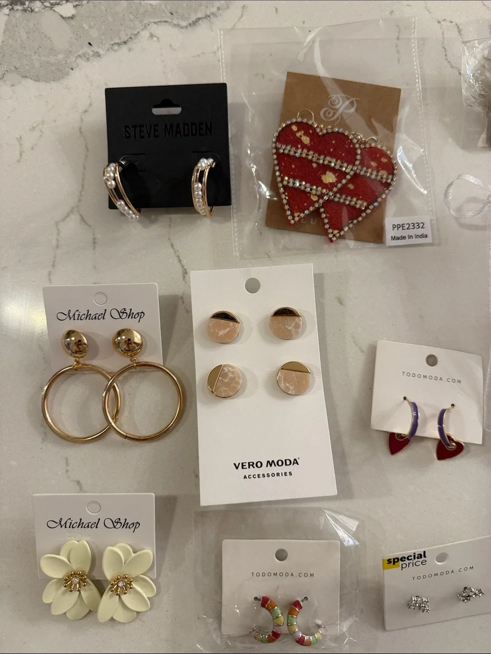 Steve Madden Mixed Color Women's Earring Collection